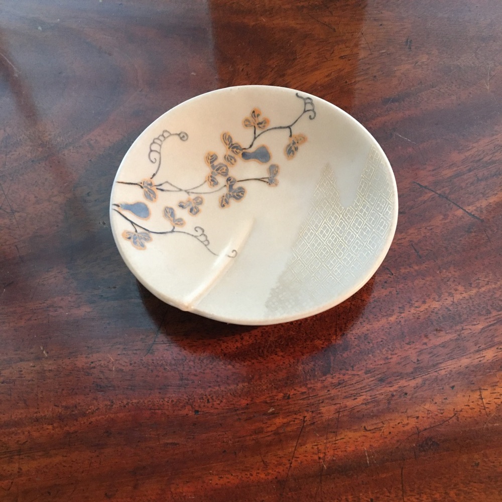 Fabienne Jouvin Paris trinket dish—blue gourd pattern